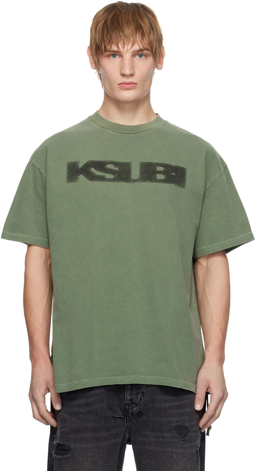 Футболка Ksubi World Order Ekcess Hash Graphic T-Shirt Зелений | MPS25TE003