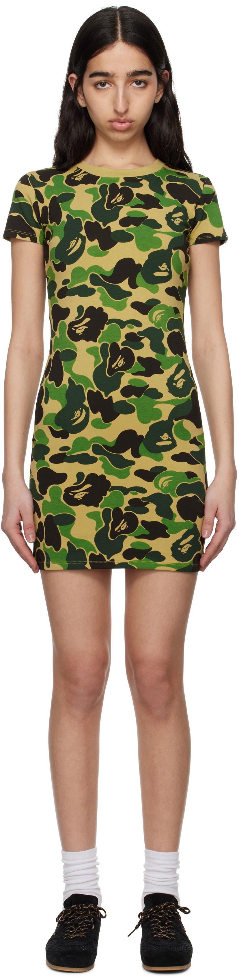 плаття BAPE A Bathing Ape ABC Camo Jersey Minidress Зелений | 001OPL302001L