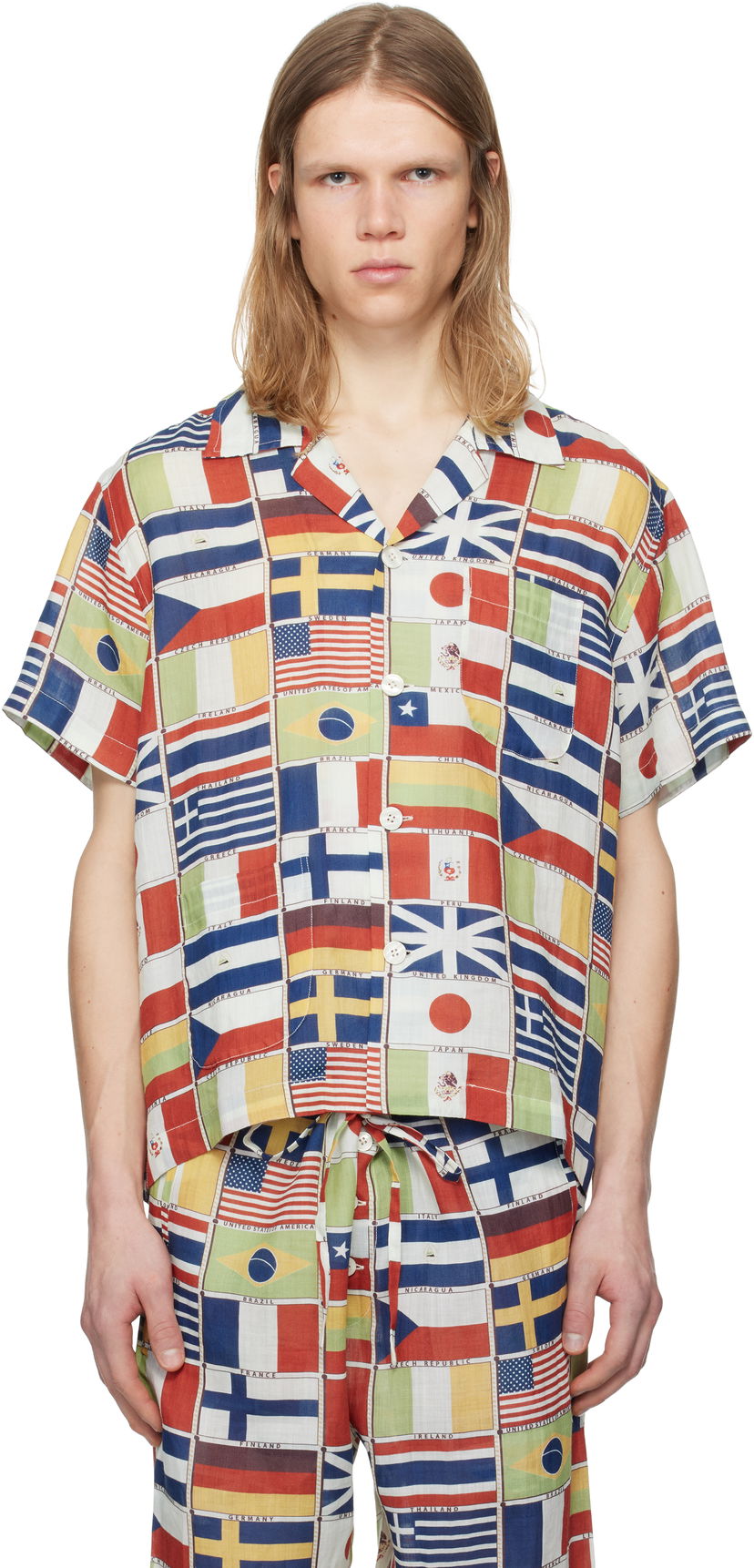 Сорочка Bode Bode International Short Sleeve Shirt Різнокольоровий | MRS25SH018
