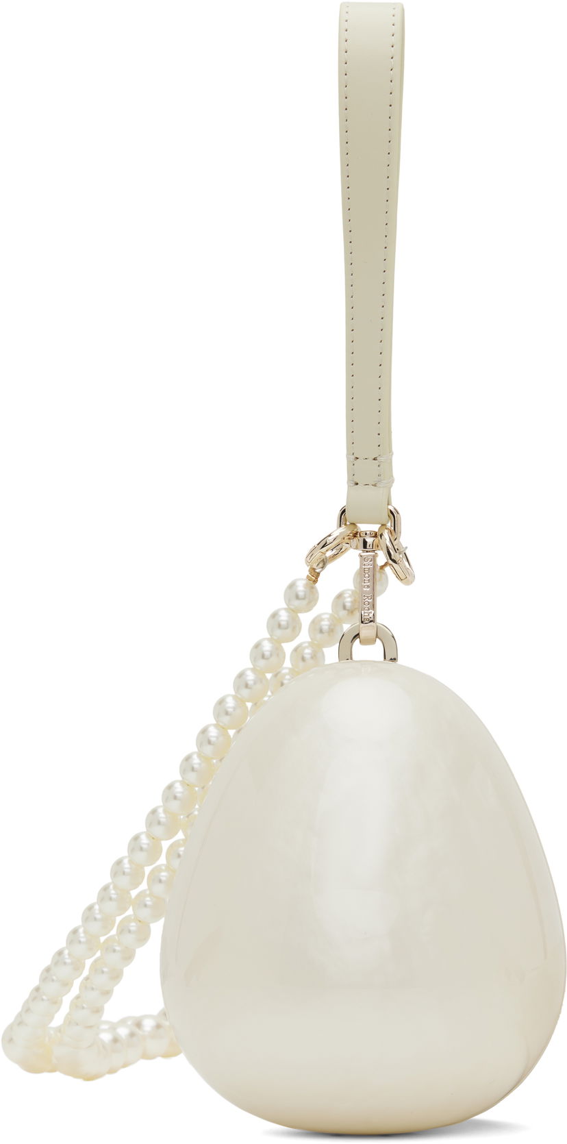 Сумочка Simone Rocha Simone Rocha Micro Pearl Egg Shaped Bag білий | BAG110B 0773