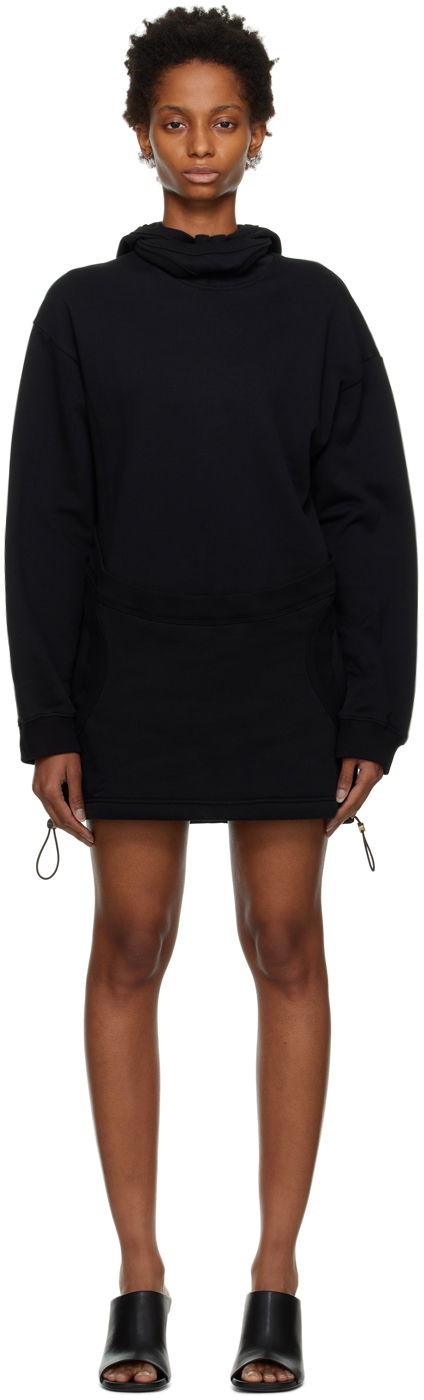Світшоти Dion Lee Interlock Mask Hoodie Dress чорний | C3079F22