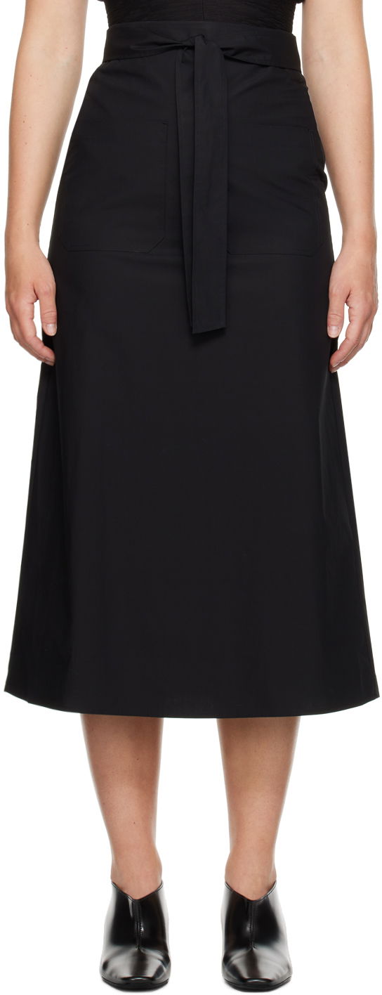 Спідниця TOTEME Tie-Waist Midi Skirt by TOTEME чорний | 243-WRB0203-FB0217