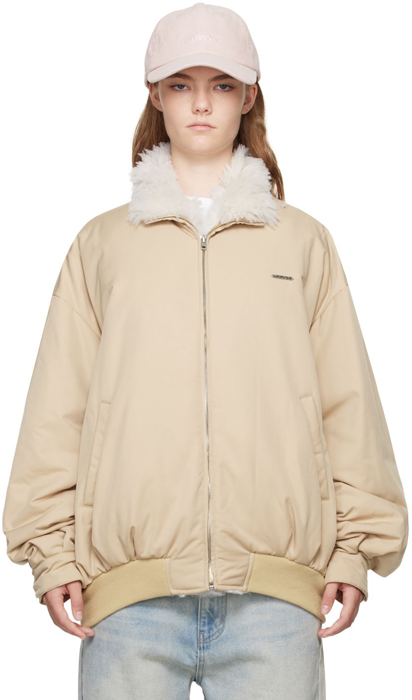 Куртка бомбер We11done We11done Harrington Bomber Jacket бежевий | WD-JP2-24-062-U-BG
