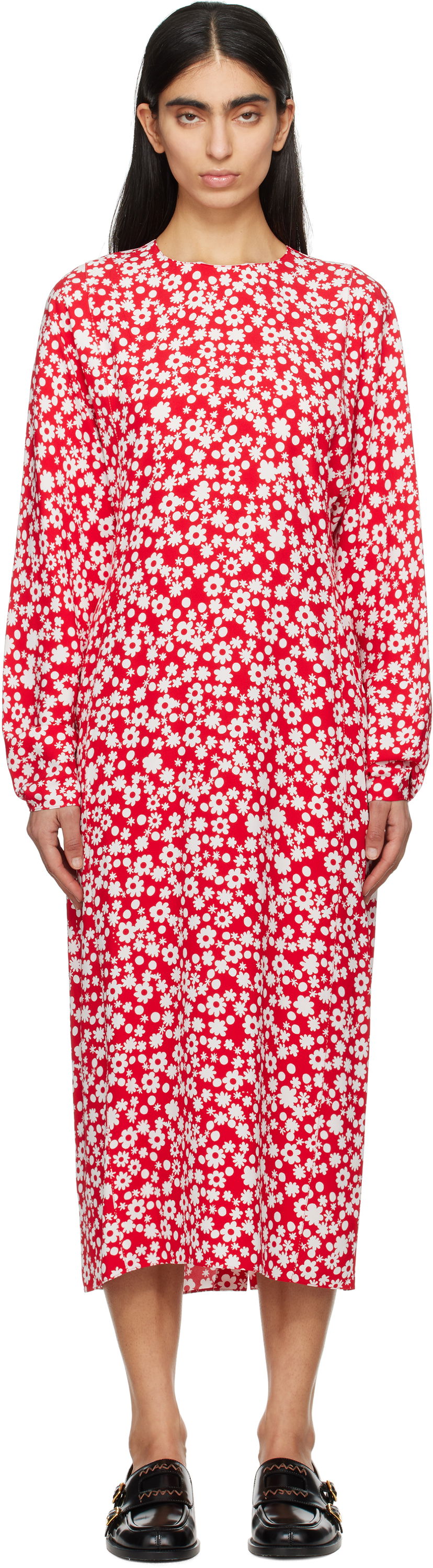 плаття Marni Marni Pop Fields Midi Dress Червоний | ABMA1360S0 UTVA45