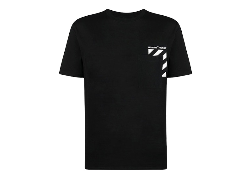 Футболка Off-White Diag-Stripe Pocket T-Shirt чорний | OMAA128C99JER0011001