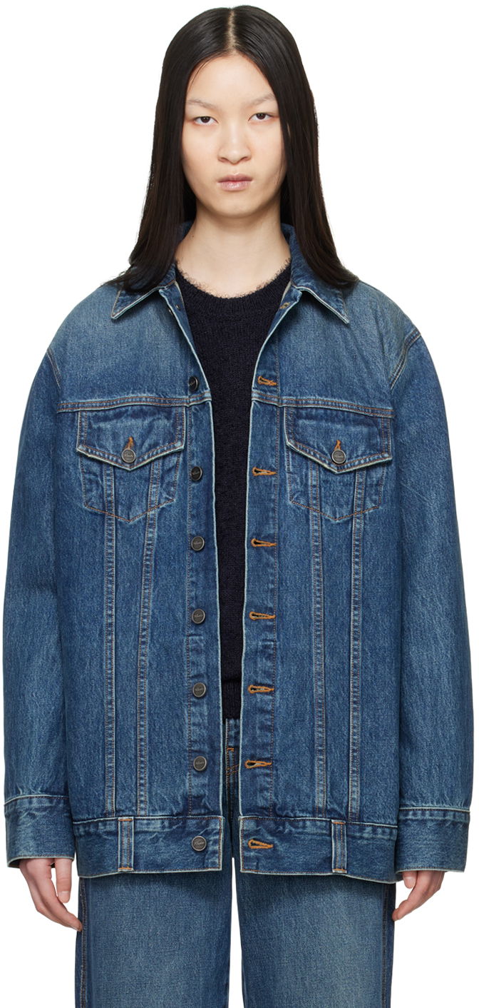 Куртка Khaite Blue 'The Ross' Denim Jacket Синій | 1126908005