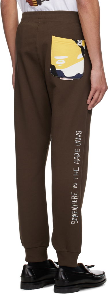 Спортивні штани AAPE by A Bathing Ape AAPE by A Bathing Ape 'AAPE' Basic Sweatpants Коричневий | AAPPTMB698XXNBWD, 2