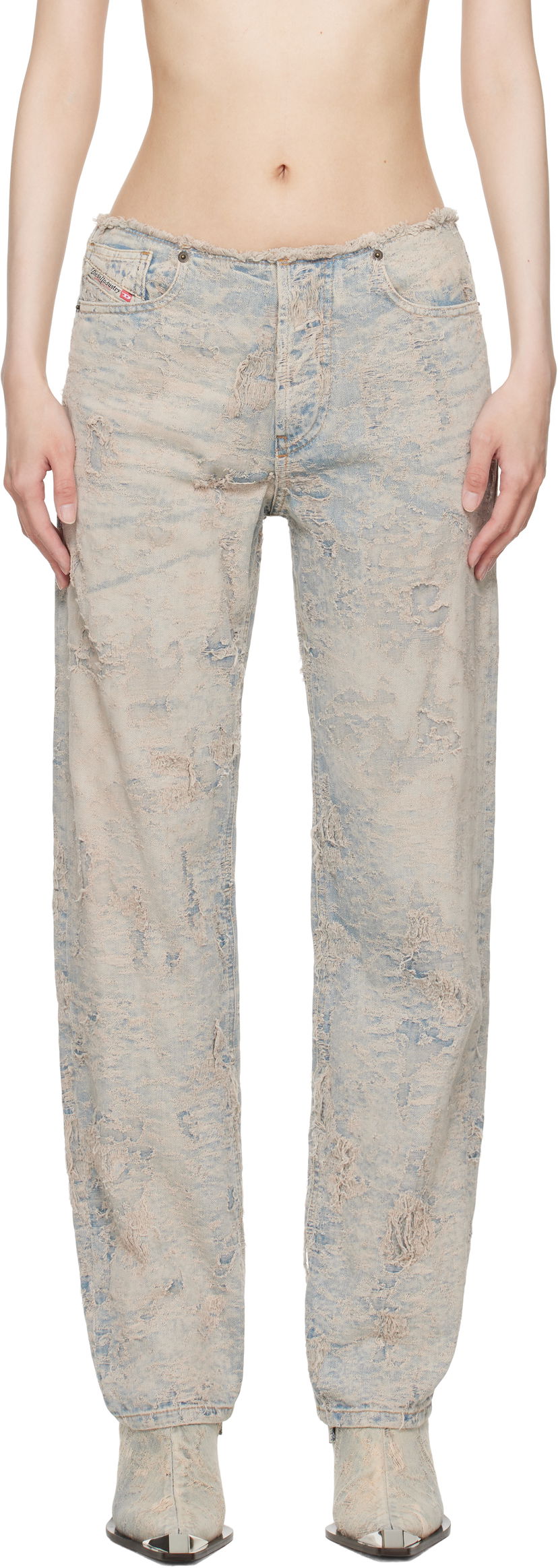 Джинси Diesel 1988 D-Ark 007y5 Distressed Jeans Синій | A16489 007Y5