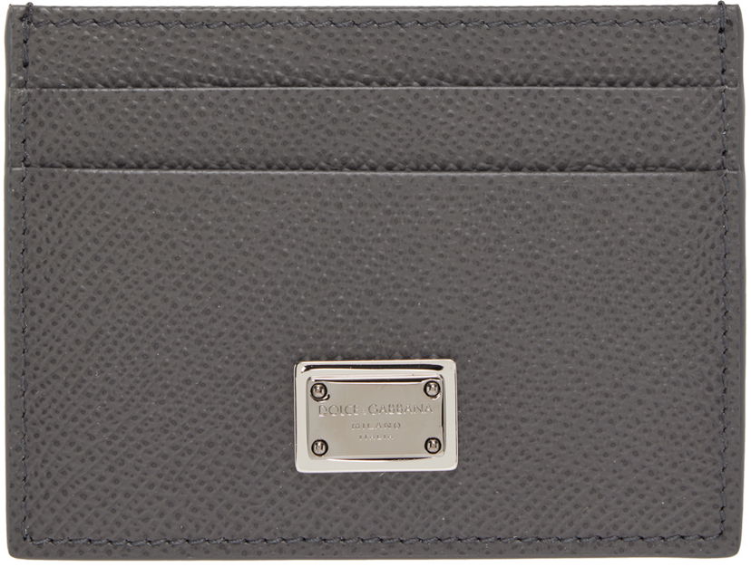 Гаманець Dolce & Gabbana Black Logo Plaque Card Holder чорний | BP0330AG219