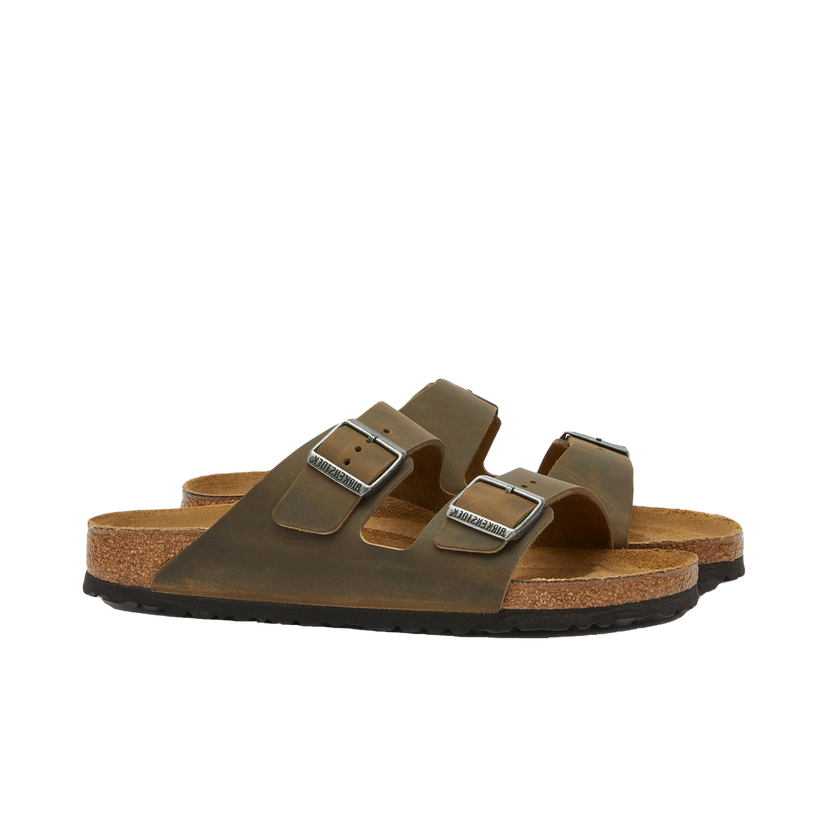 Кросівки та взуття Birkenstock Arizona in Faded Khaki Oiled Leather, Size UK 2.5 | END. Clothing Коричневий | 1027039