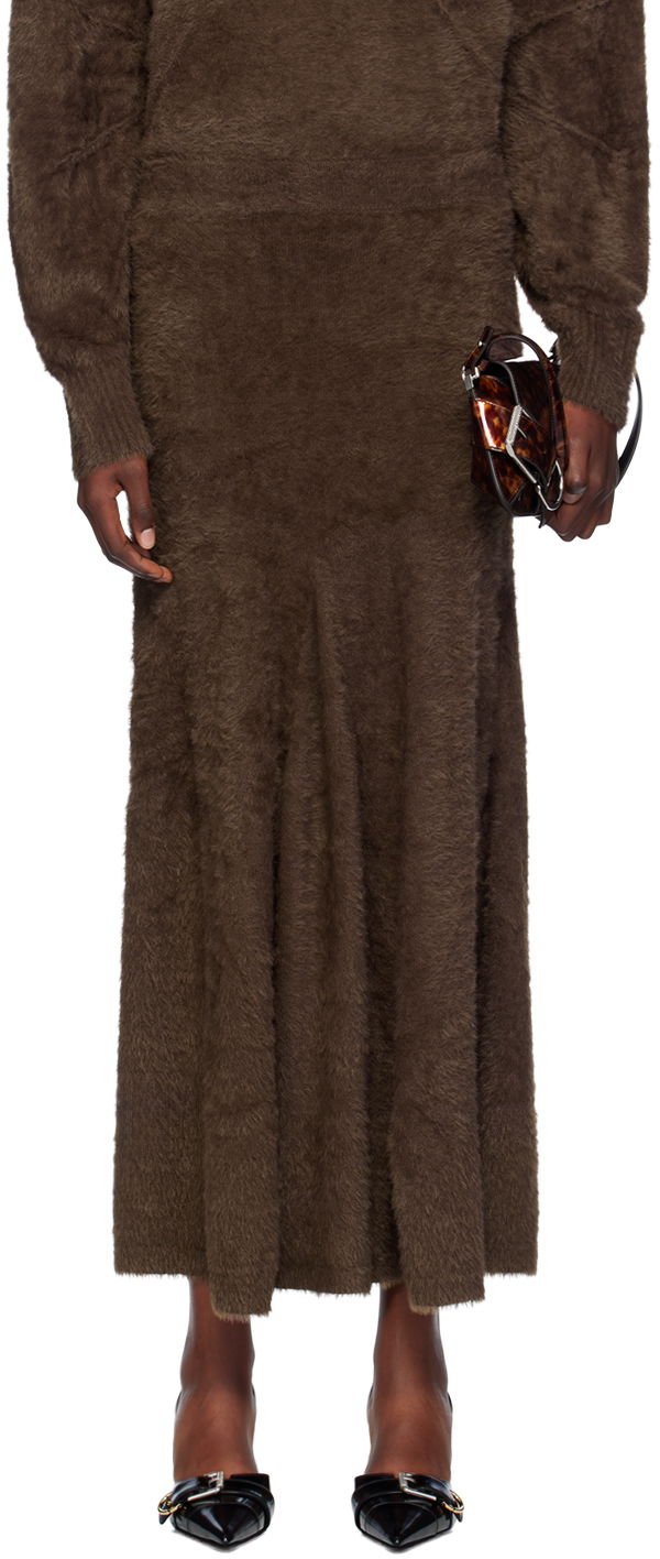 Спідниця Helmut Lang Helmut Lang Grunge Maxi Skirt Коричневий | O06HW701