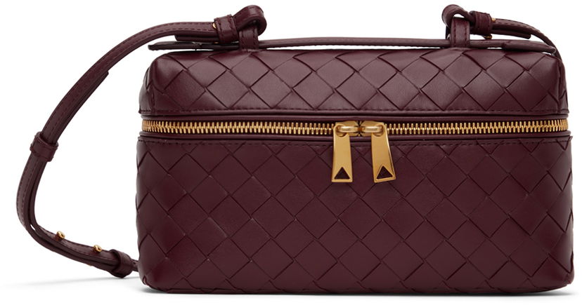 Сумочка Bottega Veneta Vanity Case Bag Бордовий | 789109 V3IV1