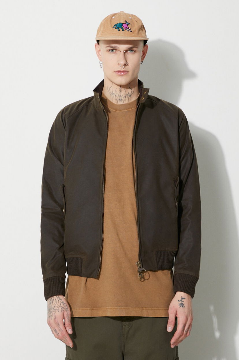 Куртка бомбер Baracuta Baracuta x Barbour Porton Wax Bomber Jacket Oversize Коричневий | BRCPS1009