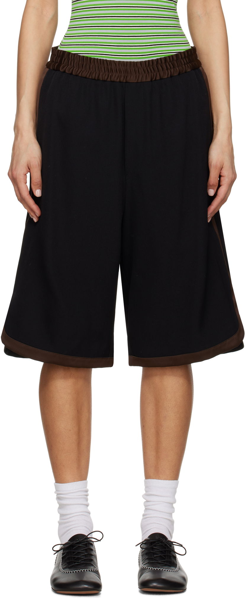 Шорти Wales Bonner Wales Bonner Ossie Shorts чорний | MS25TR20-WV03-999