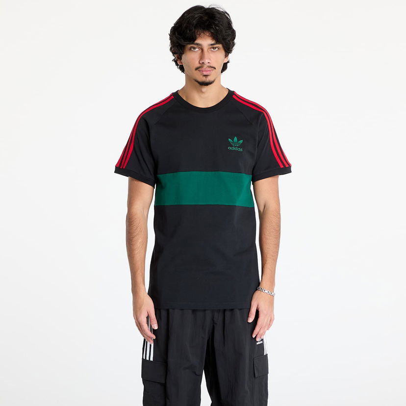 Футболка adidas Originals Three Stripes Panel T-Shirt чорний | JP1272