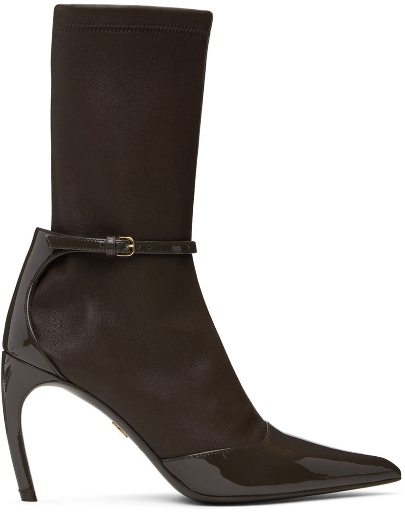 Одяг FERRAGAMO Ferragamo Pointed Ankle Boots Коричневий | 01H670 - 769263