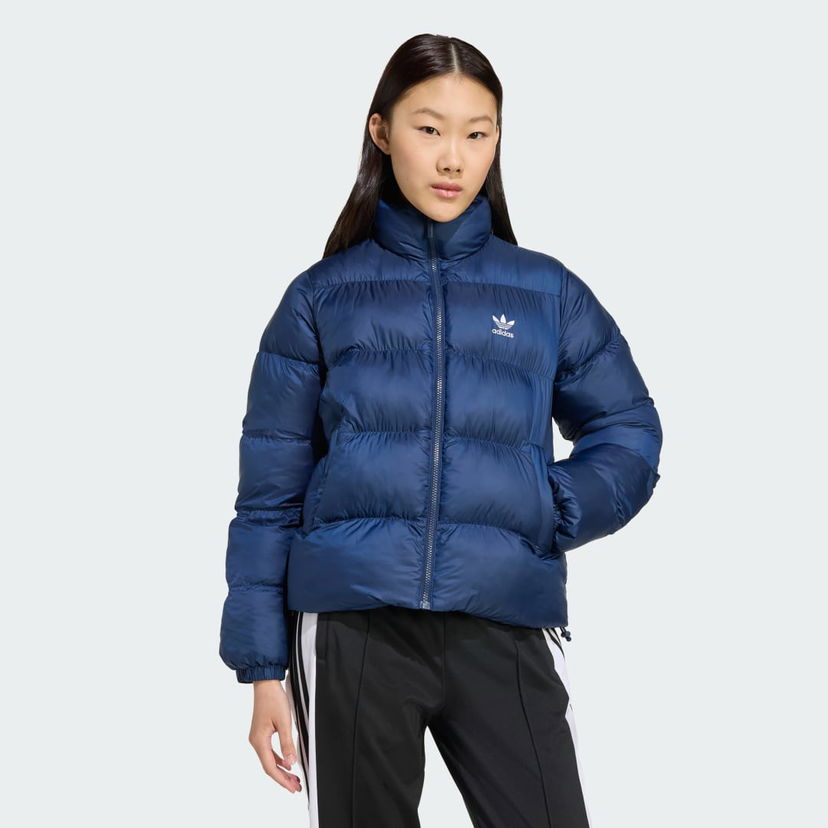 Пуховик adidas Performance Adicolor Short Puffer Jacket Синій | JX2950