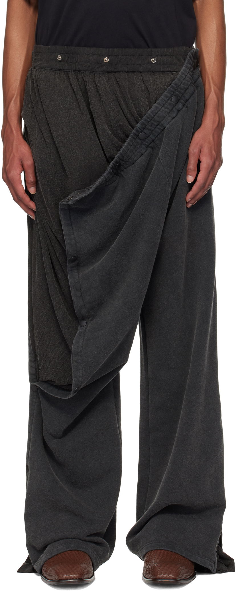 Спортивні штани Y/PROJECT Snap Insert Sweatpants чорний | 204PA004