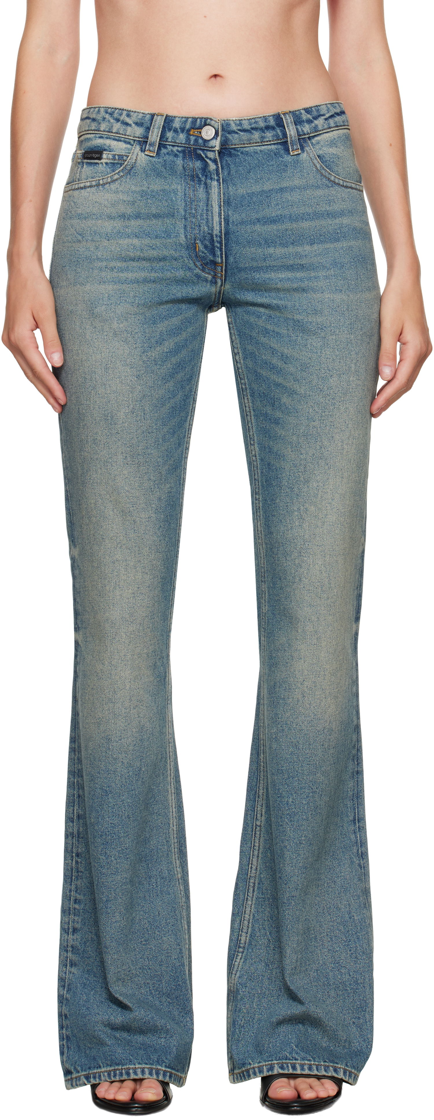 Джинси Courrèges Courrèges Bootcut Jeans Синій | VESDPA918DE0041, 0