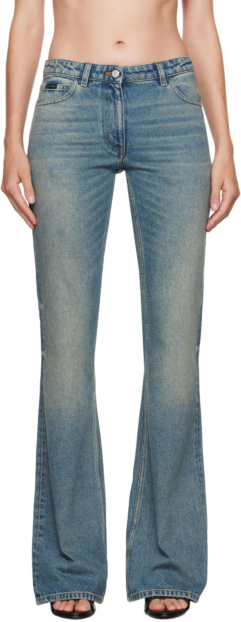 Джинси Courrèges Courrèges Bootcut Jeans Синій | VESDPA918DE0041