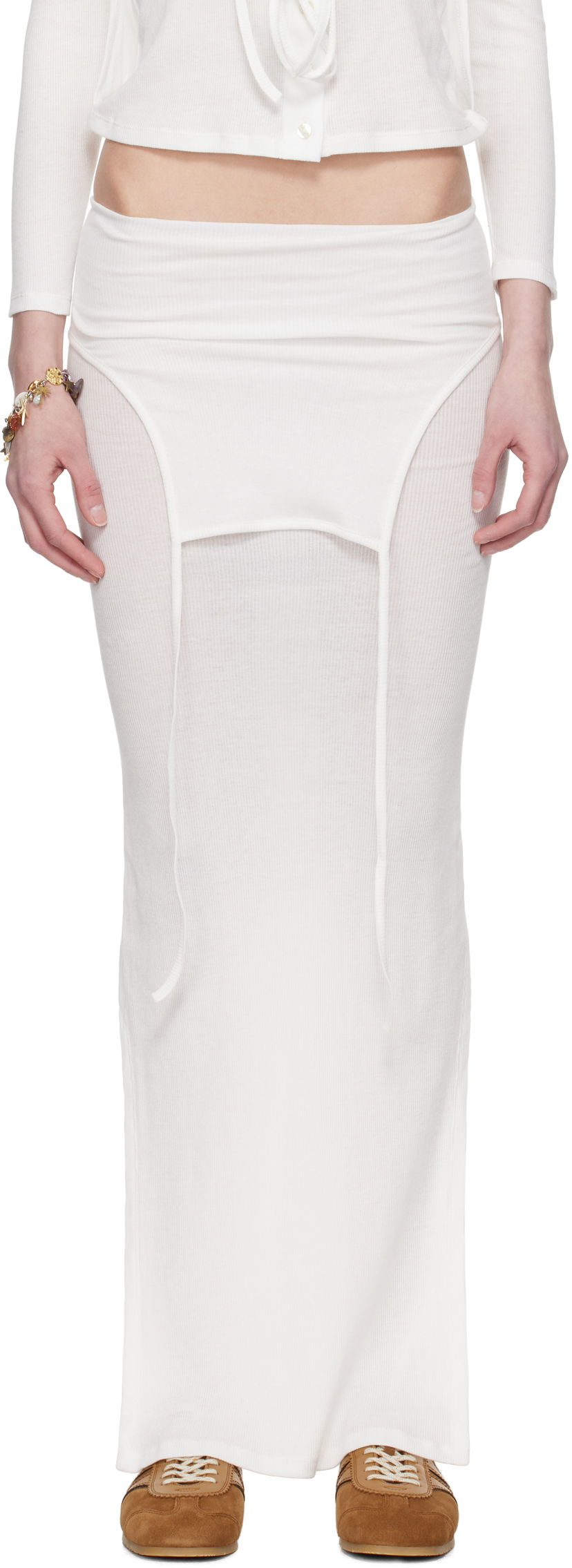 Спідниця Eckhaus Latta Eckhaus Latta Flip Midi Skirt білий | 1206-EL-PS25-CH -