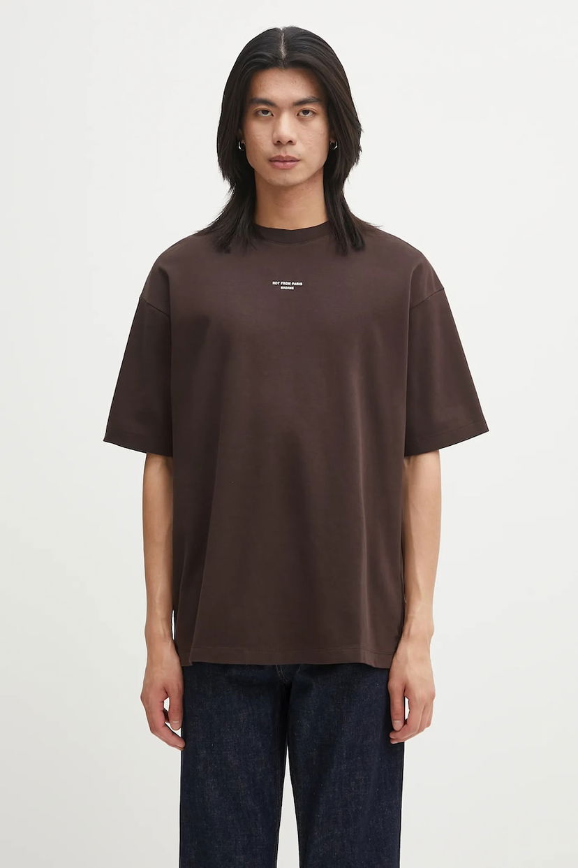 Футболка Drôle de Monsieur Drôle de Monsieur Le T-shirt Slogan Classique Tee Коричневий | I.TS202.CO002