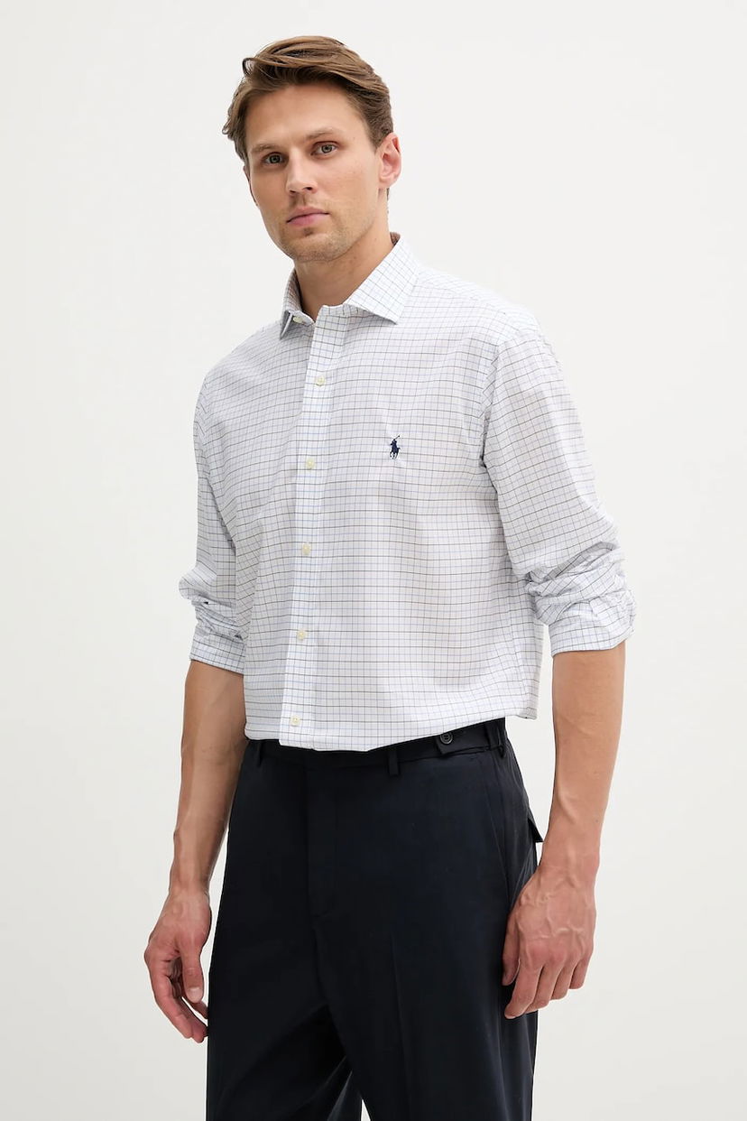 Сорочка Polo by Ralph Lauren Polo Ralph Lauren Regular Fit Check Dress Shirt білий | 712969006