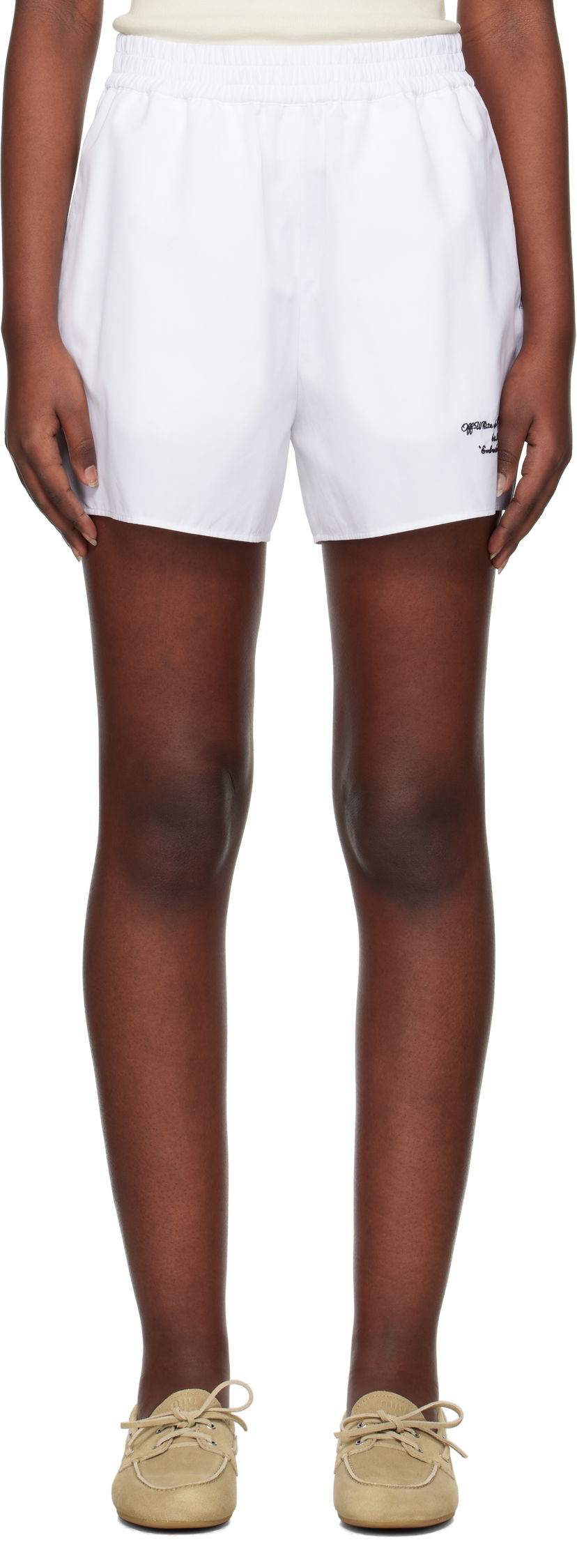 Шорти Off-White Off-White Poplin Shorts білий | OWCB05DS25FAB0010110