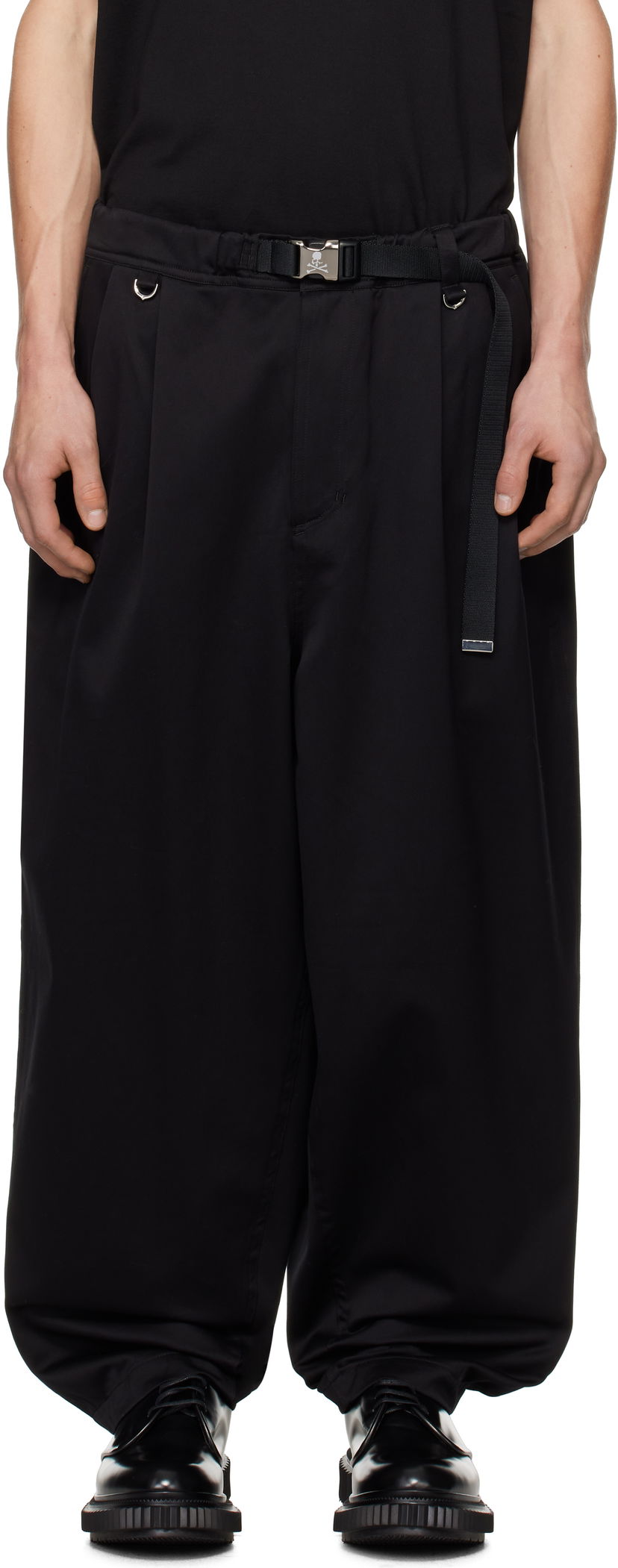 Штани Mastermind WORLD Belted Wide Fit Easy Trousers чорний | MW24S13-PA011-017