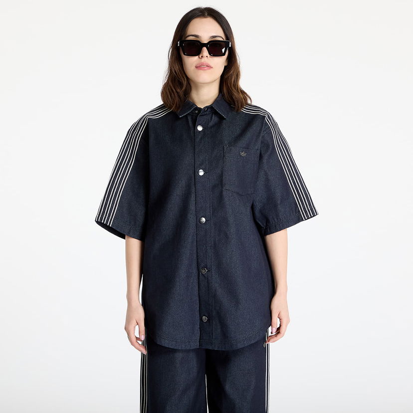 Сорочка adidas Originals adidas Denim Short Sleeve Shirt темно-синій | JJ3146