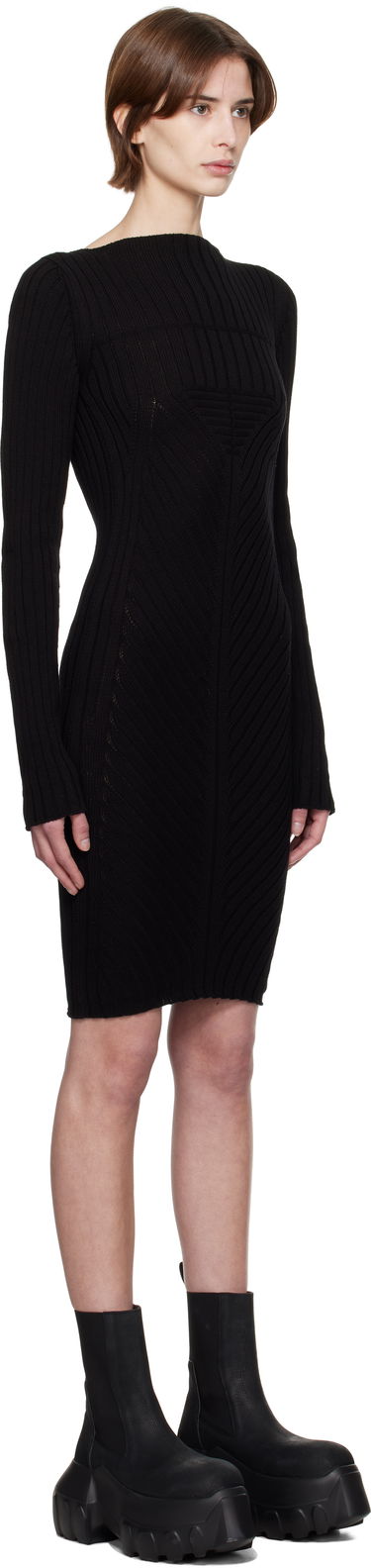 плаття Rick Owens Rick Owens Hollywood Knit Mini Dress бежевий | RP01E7651 KEC, 4