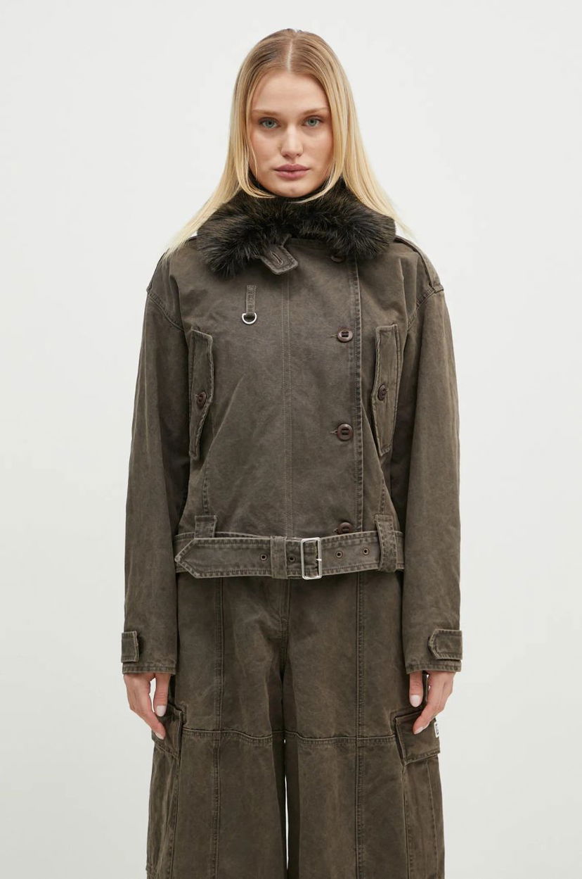 Парка KENZO Dyed Canvas Comber Jacket Зелений | FE62OU2129GK.92