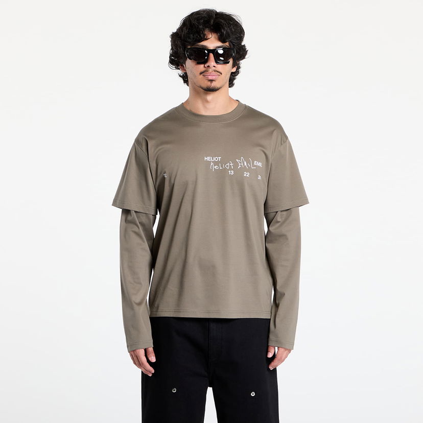 Футболка HELIOT EMIL HELIOT EMIL Fulgens Longsleeve T-Shirt Зелений | PREAW25_M_09_146_DST19