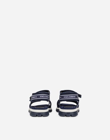 Кросівки та взуття Dolce & Gabbana Technical Fabric Sandals With DG Logo For First Steps темно-синій | DL0068AY2338D600, 2