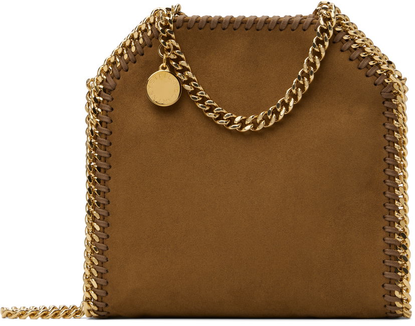 Сумочка Stella McCartney Stella McCartney Falabella Tiny Suede Chain Bag Коричневий | 391698WP0543