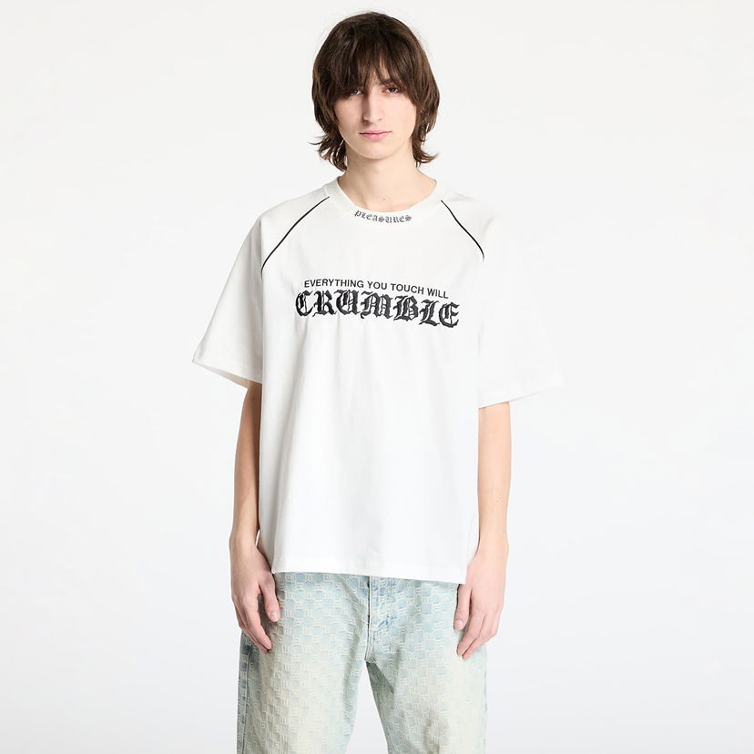 Футболка Pleasures PLEASURES Crumble Heavyweight Raglan T-Shirt білий | P25SP026 WHITE