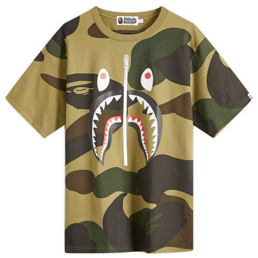 Футболка BAPE A Bathing Ape Giant 1St Camo Shark T-Shirt, Large Зелений | 001CSL301011M-GRN