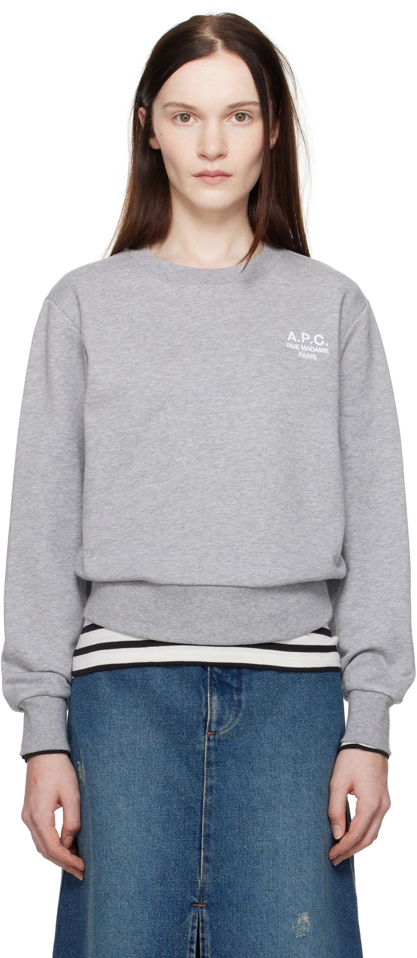 Світшоти A.P.C. Boxy Sweatshirt Сірий | COHBN-F27915