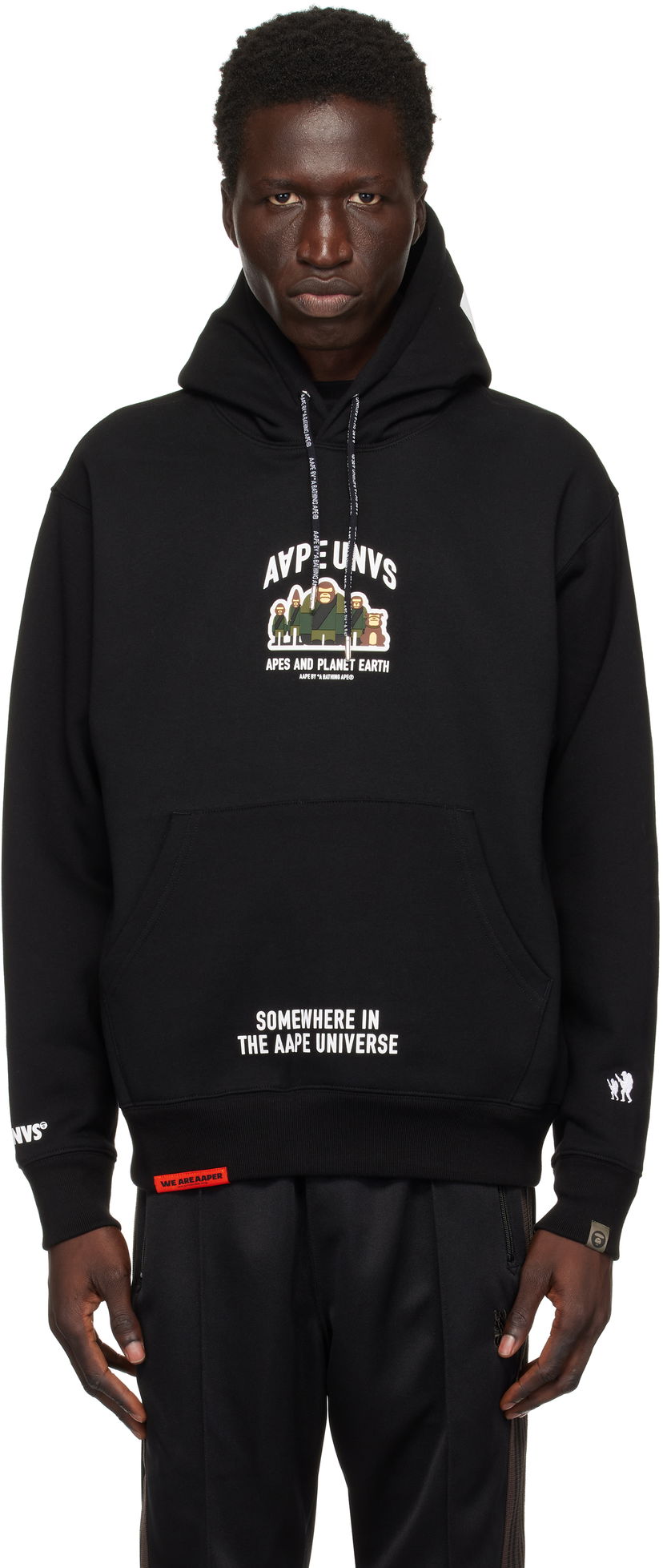 Світшоти AAPE by A Bathing Ape AAPE by A Bathing Ape 'AAPER' Pullover Hoodie чорний | AAPSWMB378XXNBKX