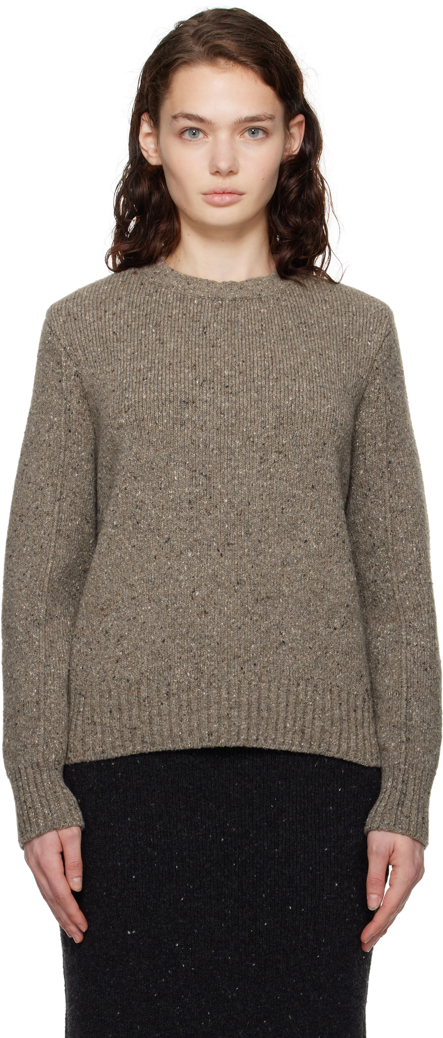 Cветр Bottega Veneta Wool Tailored Sweater Коричневий | 799140 V4TK0, 0