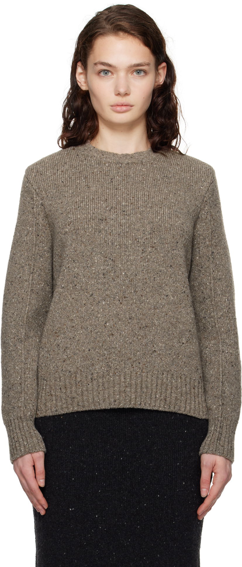 Cветр Bottega Veneta Wool Tailored Sweater Коричневий | 799140 V4TK0