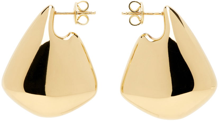 Сережки Bottega Veneta Small Fin Earrings Металік | 786204 VAHU0