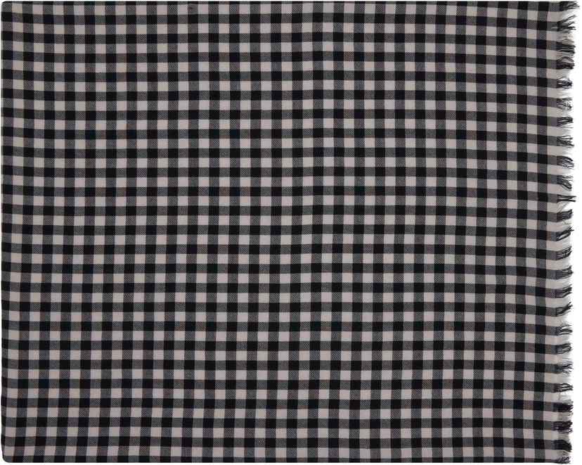 Шарф Rick Owens Rick Owens Concordians Mini Plaid Scarf чорний | RU02E1464 SCARMP