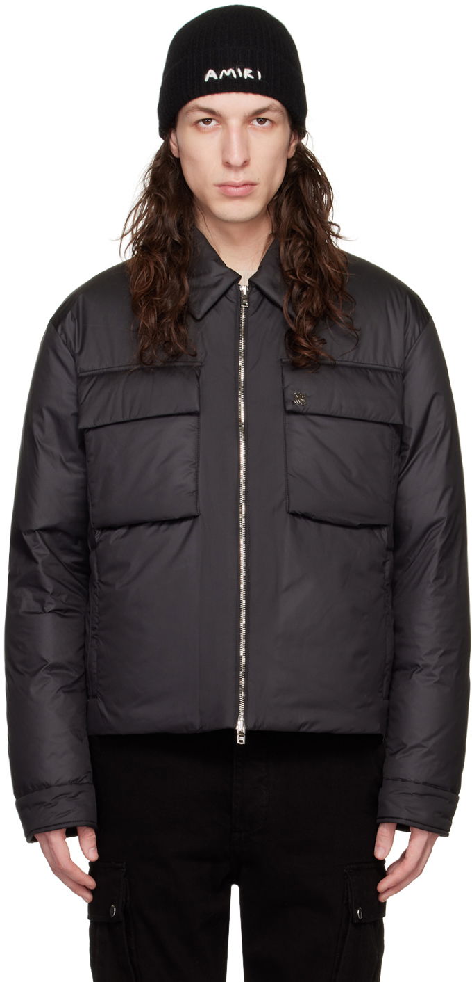 Пуховик AMIRI Front Zip Down Jacket чорний | PS23MOS029-001
