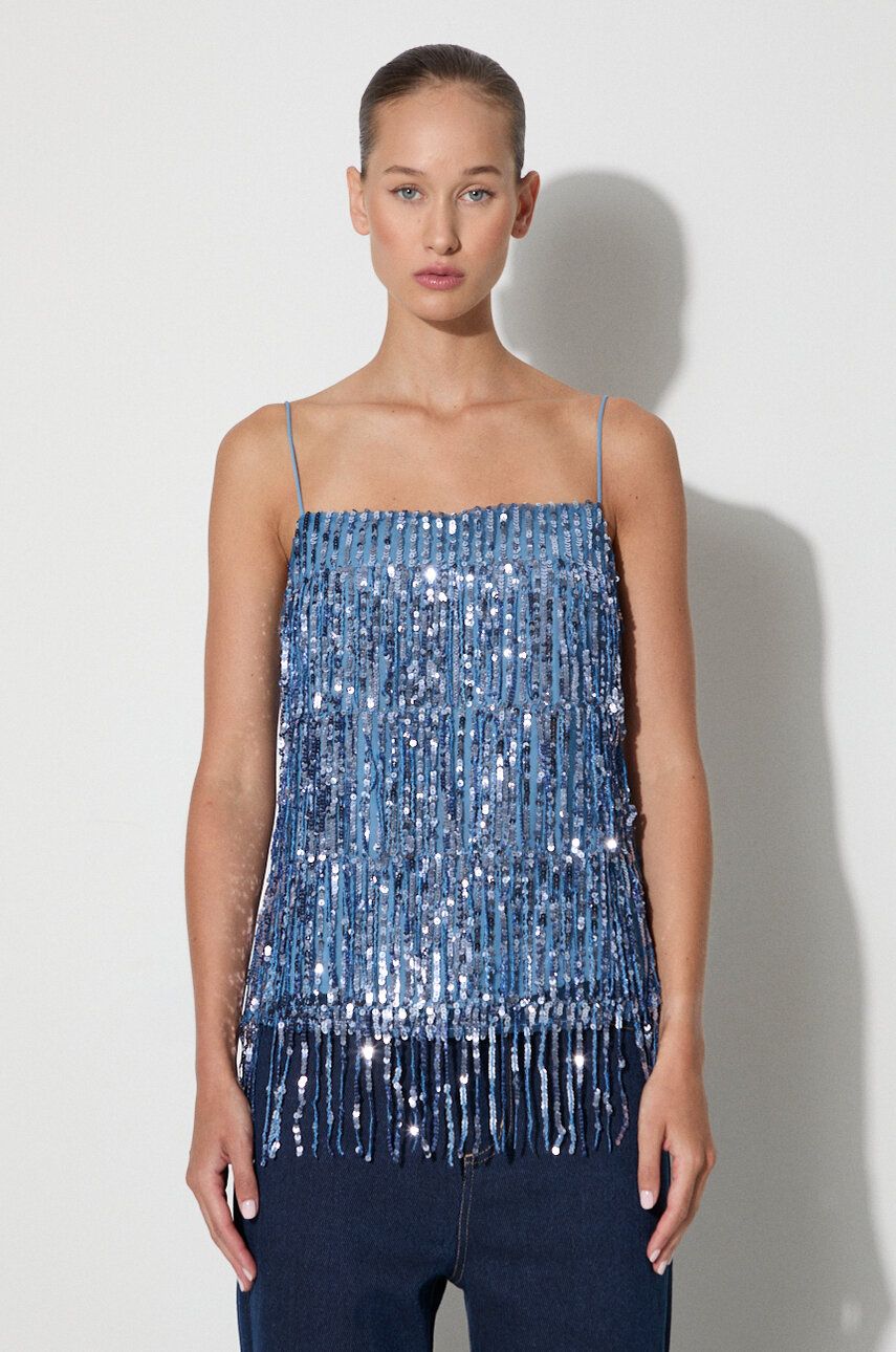 Безрукавка Samsoe Samsoe Sequined Fringe Cami Top by Samsoe Samsoe Синій | F23200094, 0