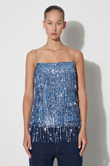 Безрукавка Samsoe Samsoe Sequined Fringe Cami Top by Samsoe Samsoe Синій | F23200094, 0