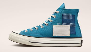 Кросівки та взуття Converse Chuck 70 High Patchwork Синій | A00733C, 2