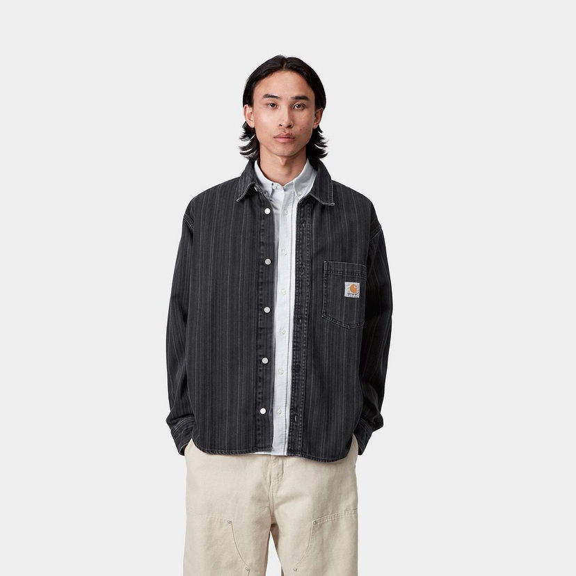Сорочка Carhartt WIP Carhartt WIP Rylan Stripe Shirt Jacket чорний | I035567_4