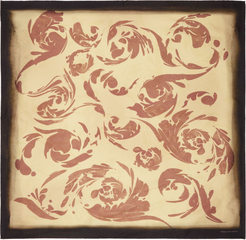 Шарф Dries Van Noten Dries Van Noten Printed Silk Scarf бежевий | 251-021303-1010
