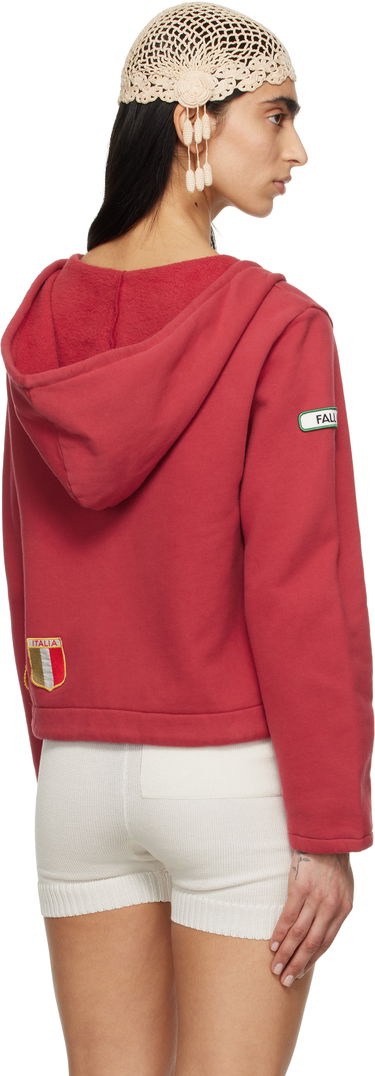 Світшоти Bode Bode Camper Cropped Zip Hoodie Червоний | WRS25CS028, 2